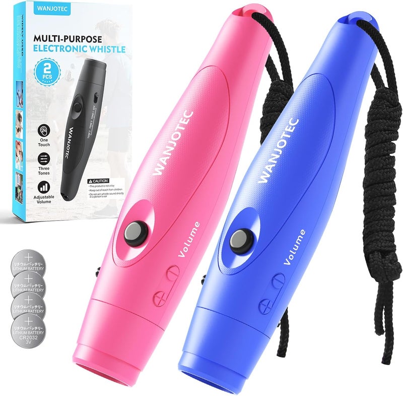 WANJOTEC Electronic Whistle for Teacher Coaches, 3 Tones Adjustable 130db Loudest High Volume Handheld Emergency Electric Whistles for Referee, P.E.Outdoor Sports Whistles with Lanyard - Image 1